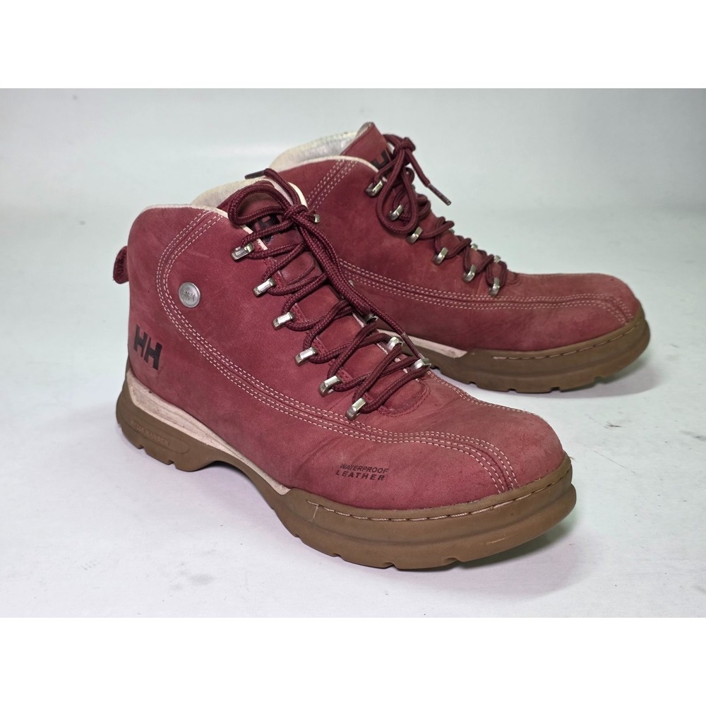 Helly Hansen Infinity Women's Boots Size 7 Red Leather Waterproof‎ Hiking Shoes